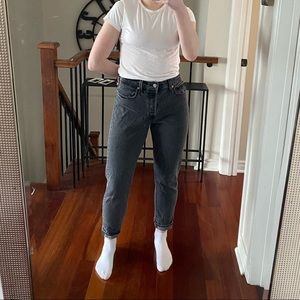 Black wash Levi Wedgie Jeans